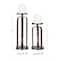 CosmoLiving by Cosmopolitan Set of 2 Black Aluminum Modern Candle Holder, 14" x 10"